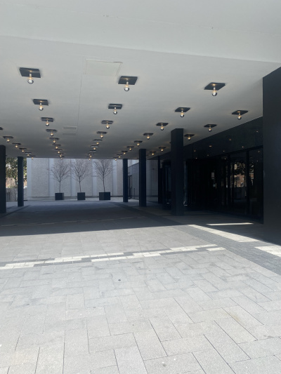 The hotel entrance