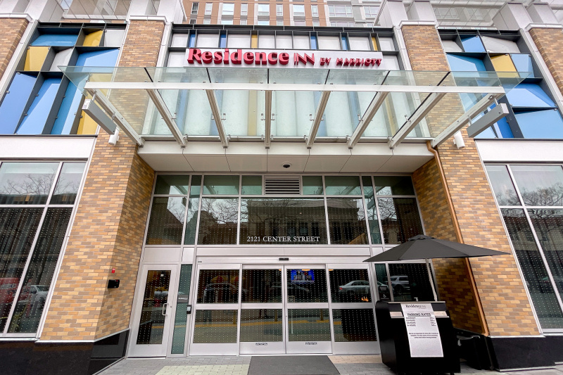 The hotel entrance