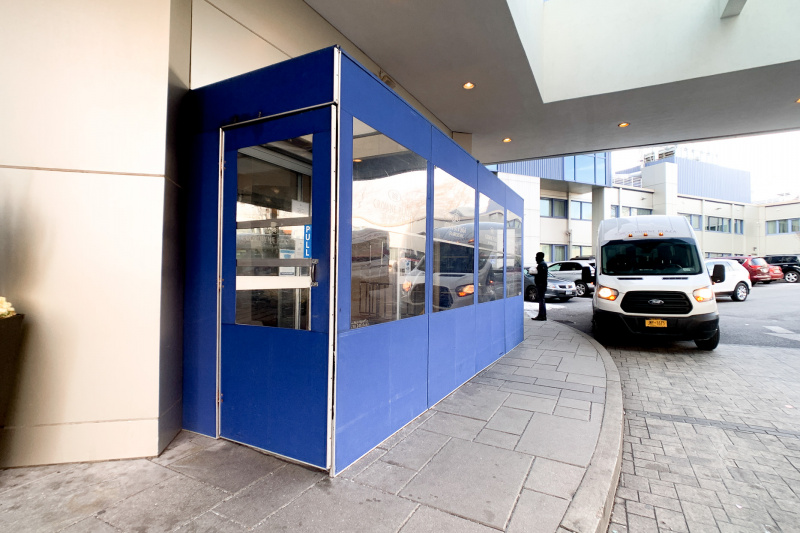 The hotel entrance