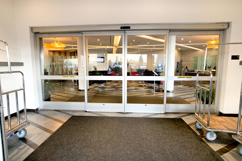 The hotel entrance