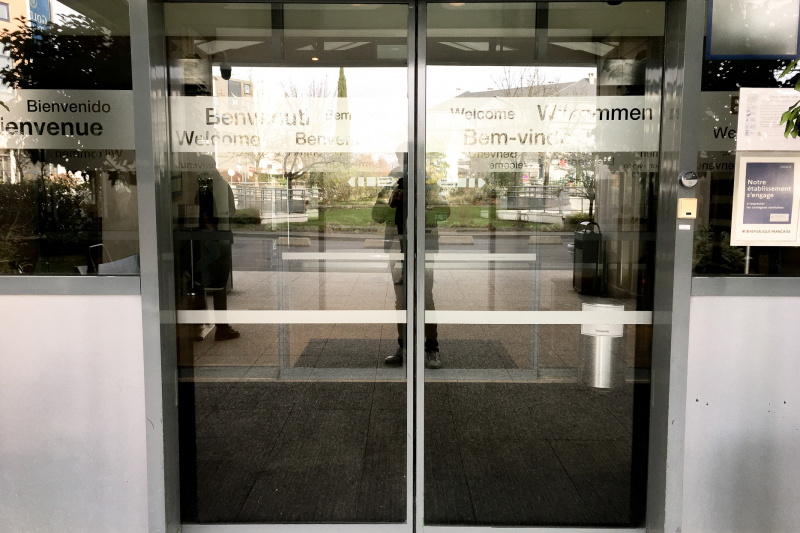 The hotel entrance