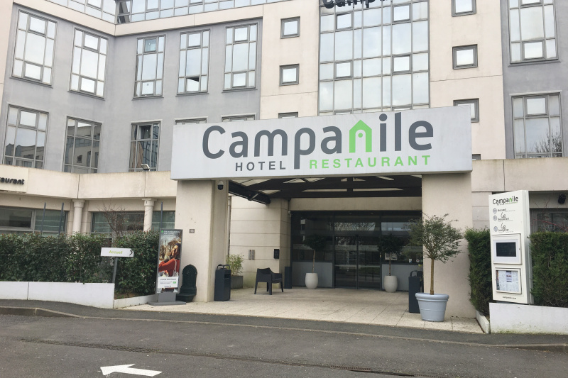 The hotel entrance
