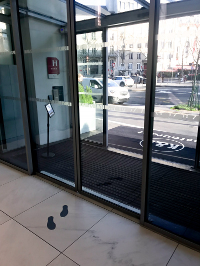The hotel entrance