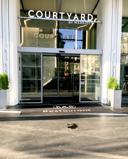 The hotel entrance