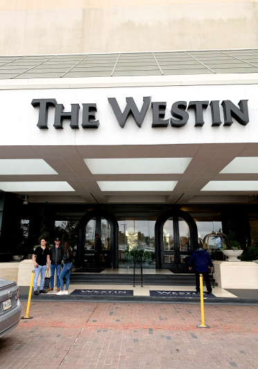 The hotel entrance