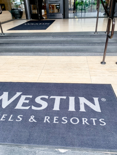 The hotel entrance
