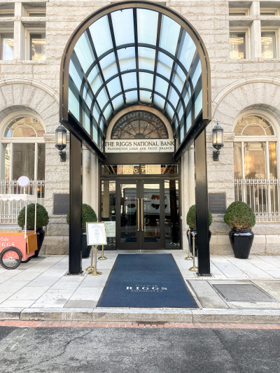 The hotel entrance
