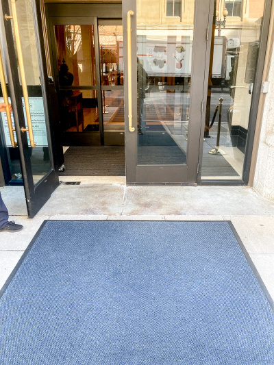 The hotel entrance