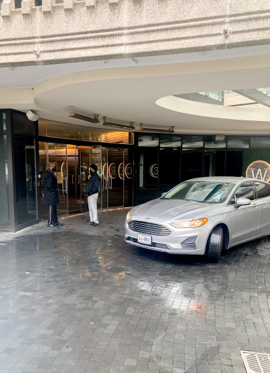 Covered entrance area