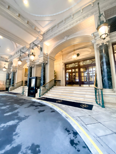 The hotel entrance