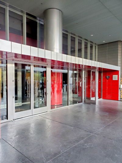 The hotel entrance