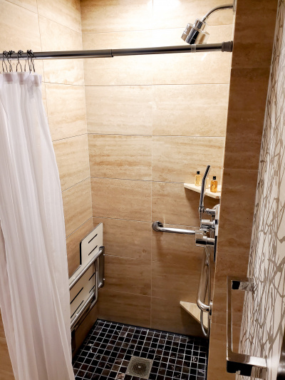 The ensuite bathroom
