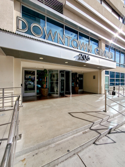 The hotel entrance