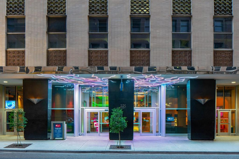 The hotel entrance