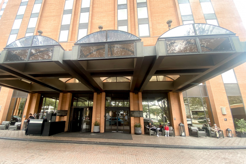 The hotel entrance