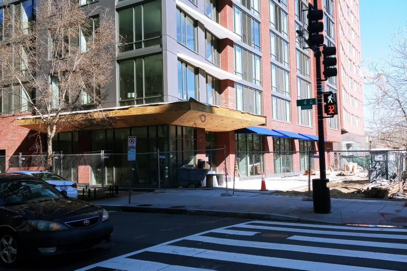 The hotel entrance