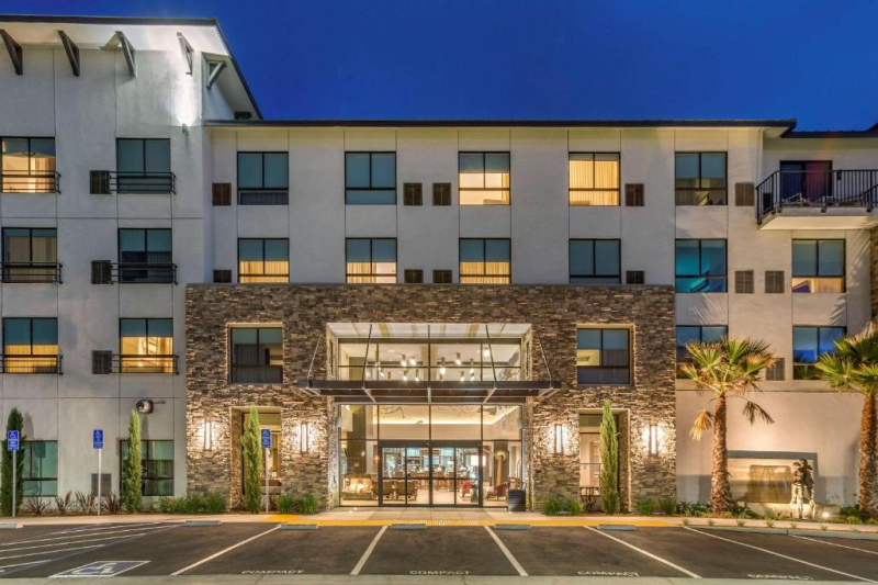The hotel entrance