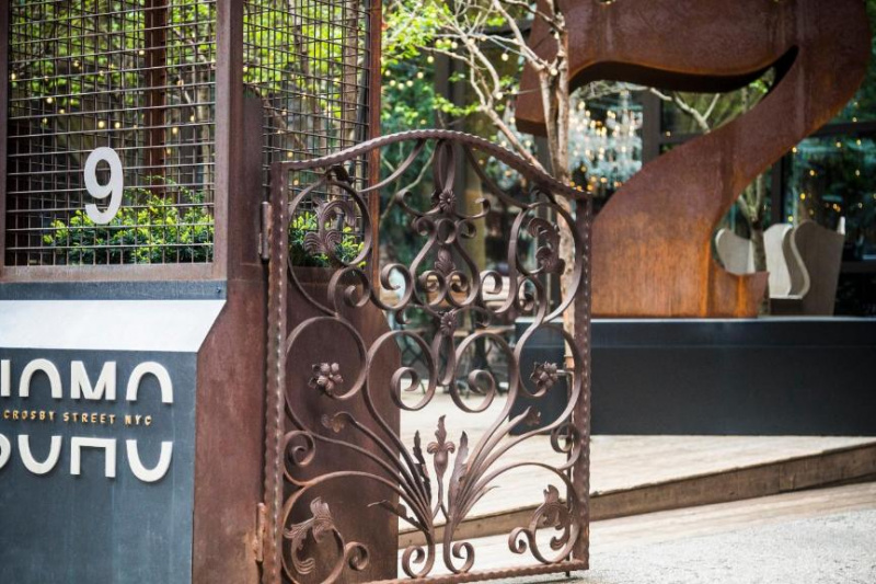 The hotel entrance