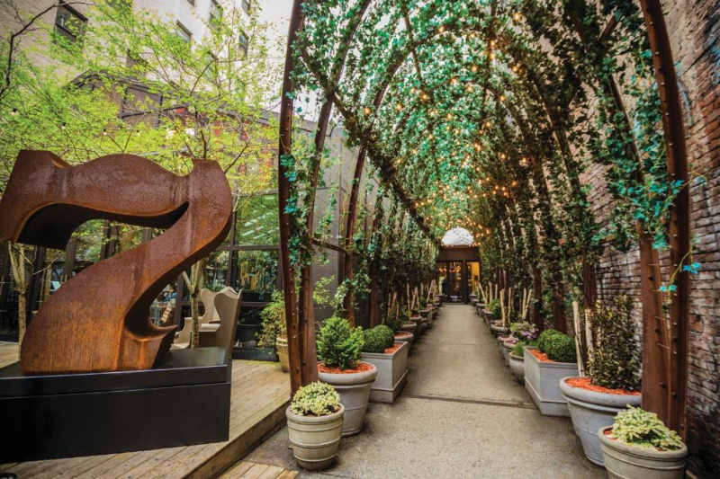 The hotel entrance