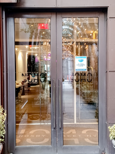 The hotel entrance