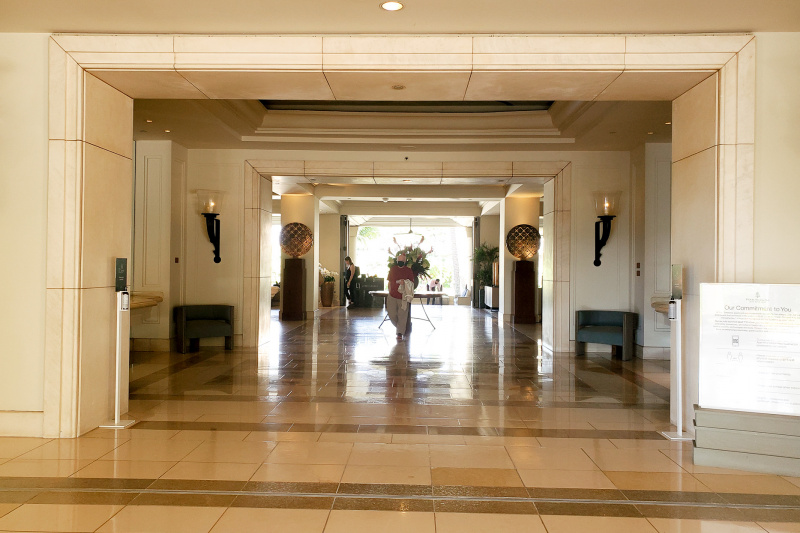The hotel entrance