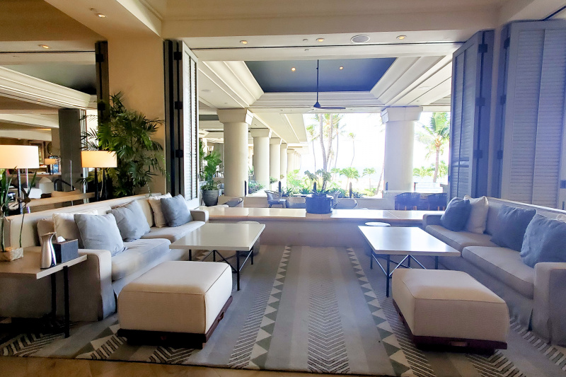 A seating area