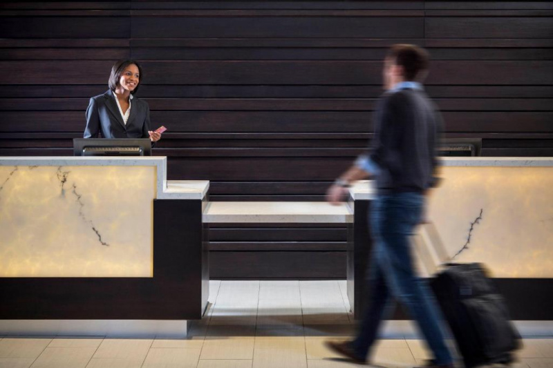 The reception desk