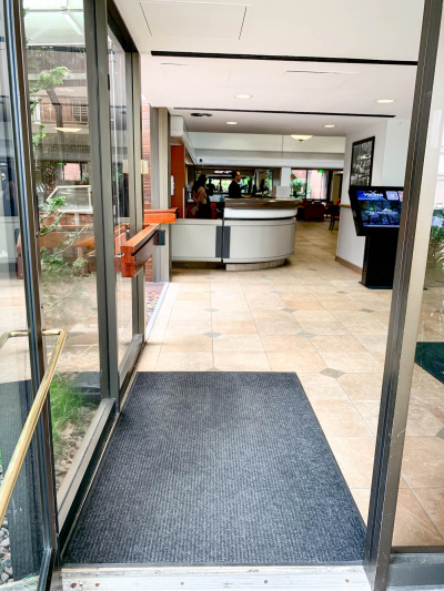 There is step-free access to the hotel lobby and reception desk.