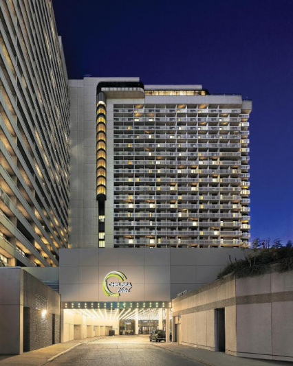 The hotel entrance