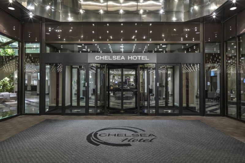 The hotel entrance