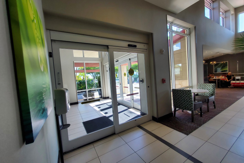 There is step-free access from the foyer to the lobby.