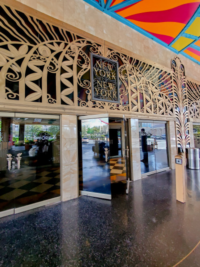 The glass entrance has step-free access and wide automatic doors.