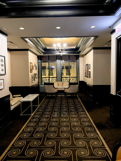 This spacious area has 2 sofas, 2 armchairs and 2 low tables.