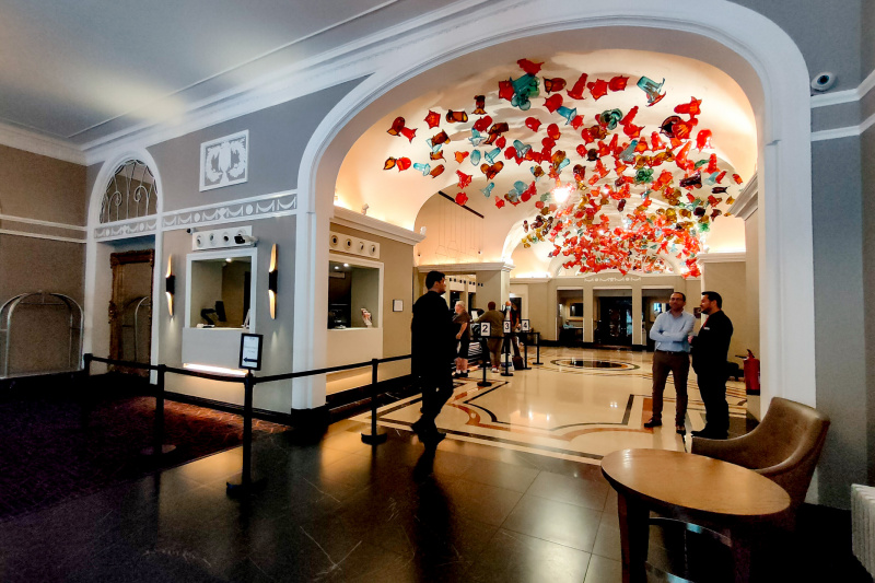 The hotel lobby is spacious and step-free. There is easy access to the reception desks.