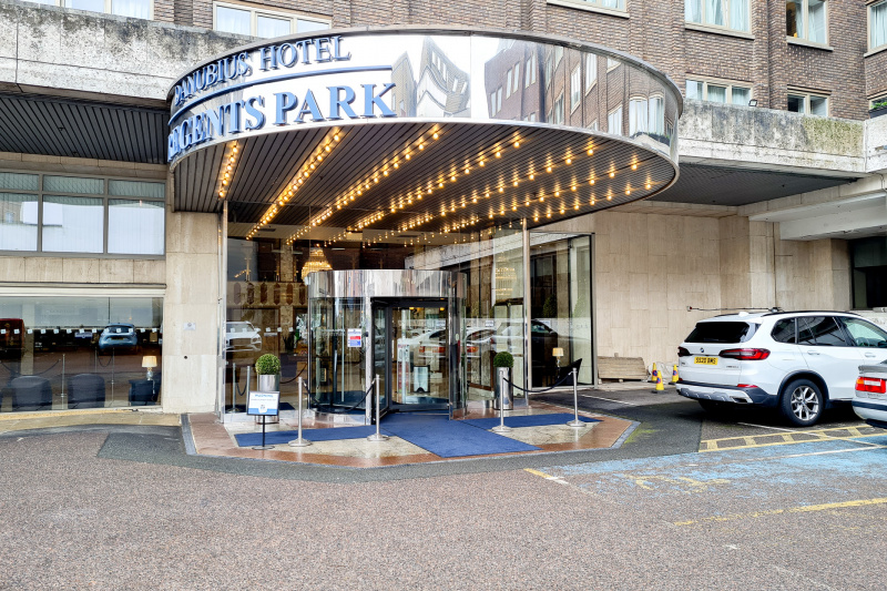 There is step-free access to the hotel from the drop-off zone and parking lot through a revolving door.