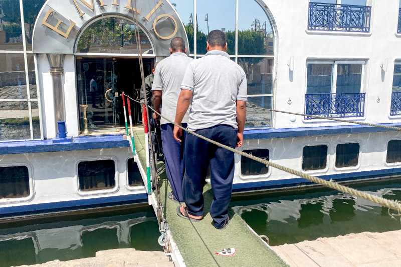 The ramp to board the boat