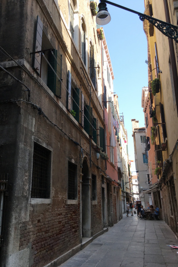 View of Venice streets and architecture with smooth flooring