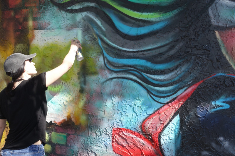 An artist at work
