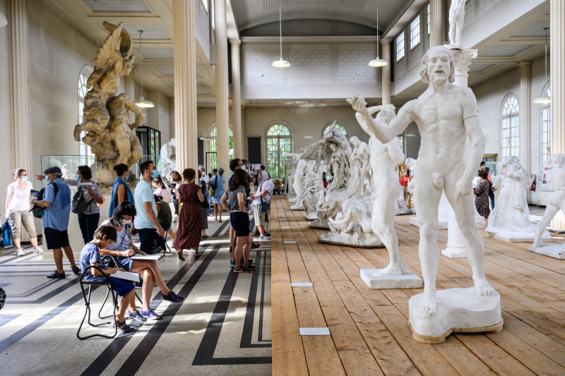 Sculptures are on exhibition