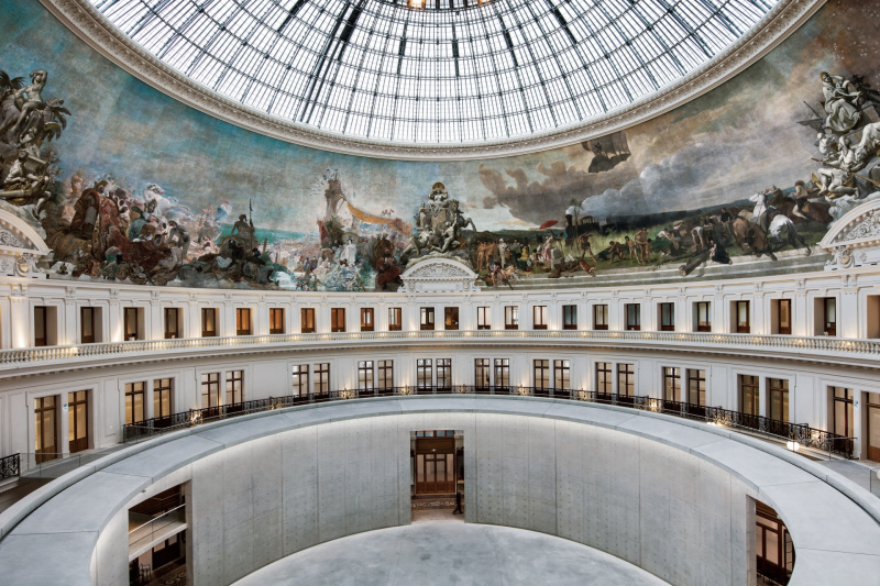 The Guggenheim Museum with painted art walls.