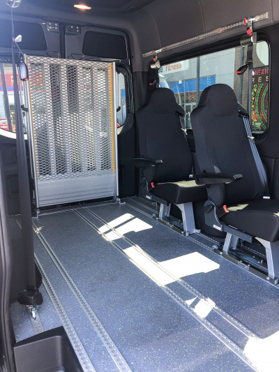 There is enough space for passengers to remain in their wheelchairs