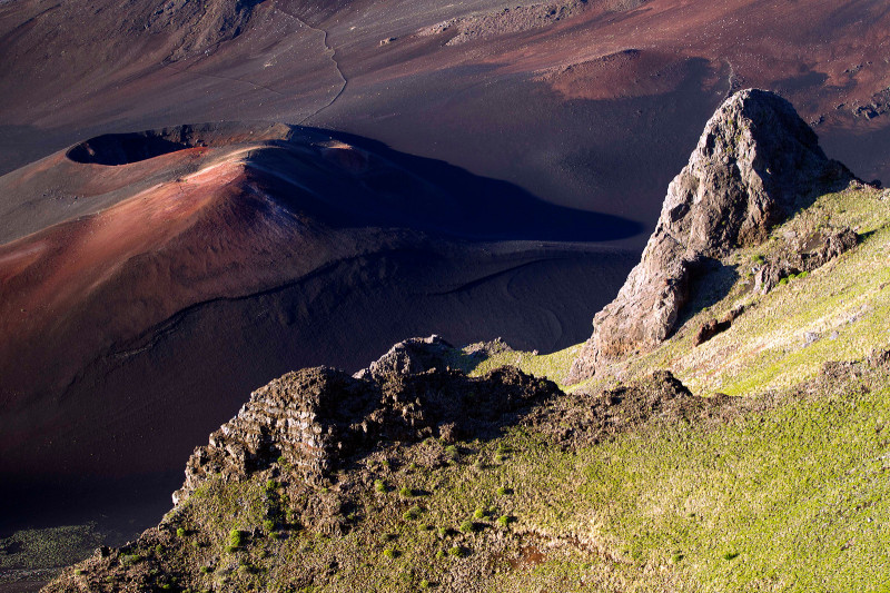 The volcano crater