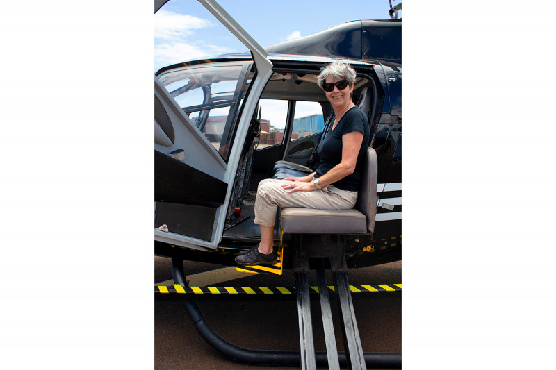 The helicopter lift